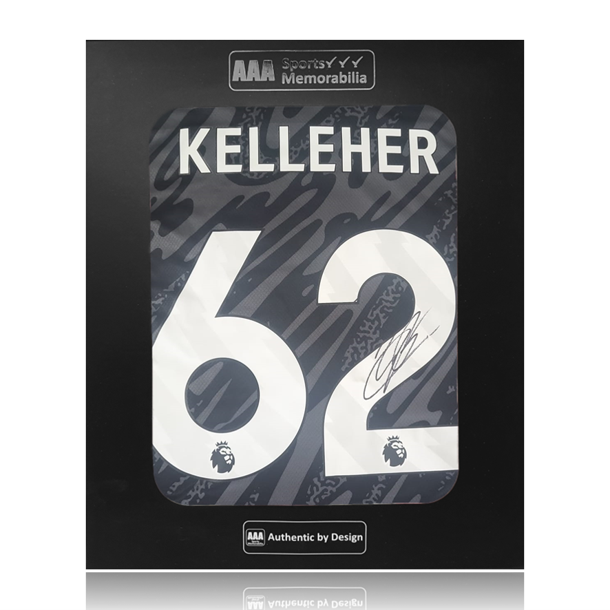 Caoimhin Kelleher Hand Signed Liverpool 2024-25 Black Keeper Shirt in AAA Gift Box