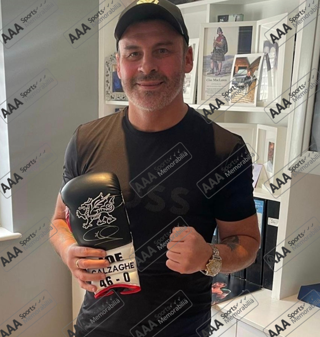 Joe Calzaghe Hand Signed ‘46-0’ Boxing Glove in Deluxe Acrylic Display Case