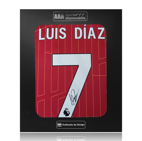 Luis Diaz Hand Signed Liverpool 2024-25 Home Shirt In AAA Gift Box