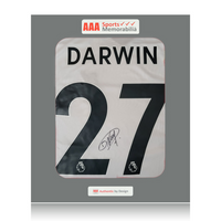 Darwin Nunez Hand Signed Liverpool 2022-23 Away Shirt in AAA Gift Box