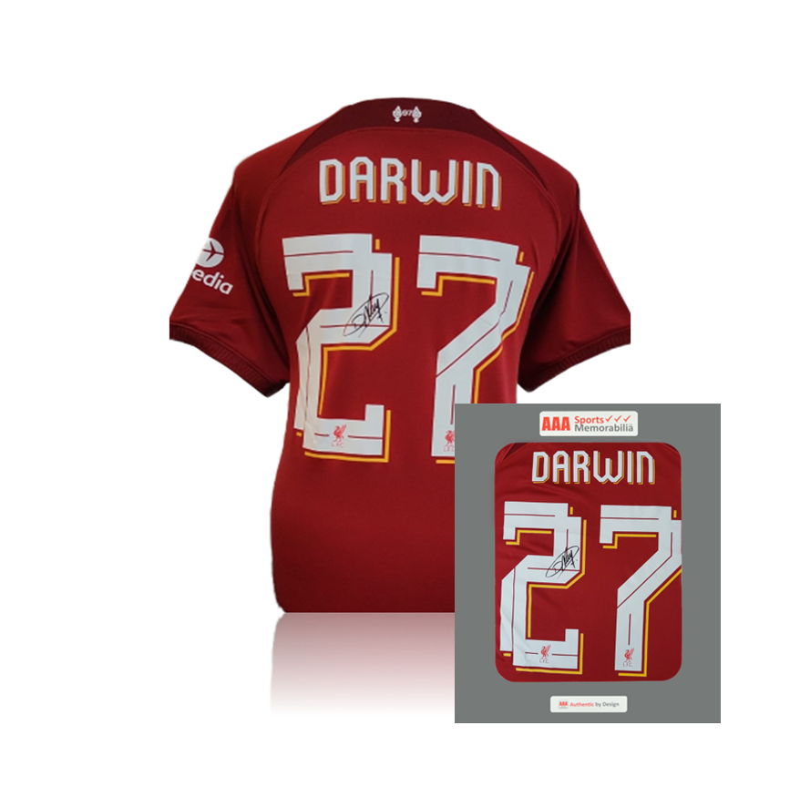 Darwin Nunez Hand Signed Liverpool 2022-23 Home Shirt in AAA Gift Box – AAA  Sports Memorabilia