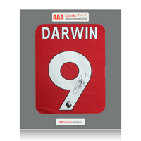 Darwin Nunez Hand Signed Liverpool 2023-24 Home Shirt in AAA Gift Box