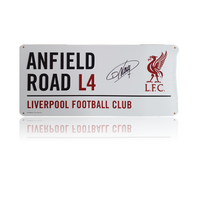 Darwin Nunez Hand Signed Anfield Road Sign
