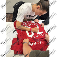 Darwin Nunez Hand Liverpool 7-0 United Game 2022-23 Home Shirt in Deluxe Classic Frame