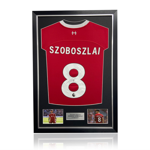 Dominik Szoboszlai Hand Signed Liverpool 2023-24 Home Shirt in Deluxe Classic Frame