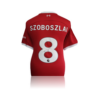 Dominik Szoboszlai Hand Signed Liverpool 2023-24 Home Shirt in Deluxe Classic Frame