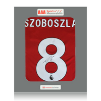 Dominik Szoboszlai Hand Signed Liverpool 2023-24 Home Shirt in AAA Gift Box