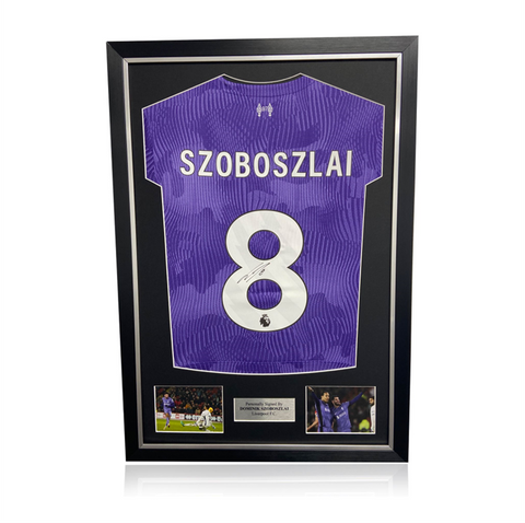 Dominik Szoboszlai Hand Signed Liverpool 2023-24 3rd Shirt in Deluxe Classic Frame