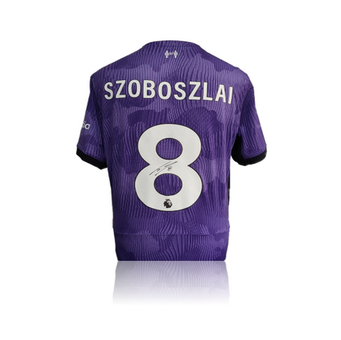 Dominik Szoboszlai Hand Signed Liverpool 2023-24 3rd Shirt in AAA Gift Box