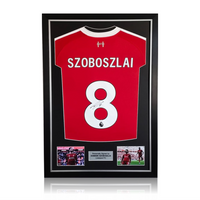 Dominik Szoboszlai Hand Signed Liverpool 2025-26 Home Shirt in Deluxe Classic Frame