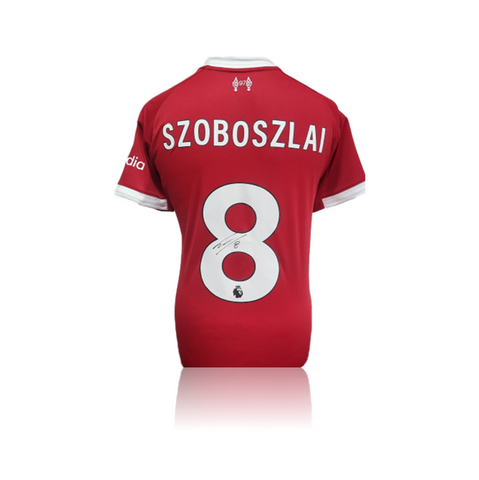 Dominik Szoboszlai Hand Signed Liverpool 2025-26 Home Shirt in Deluxe Classic Frame