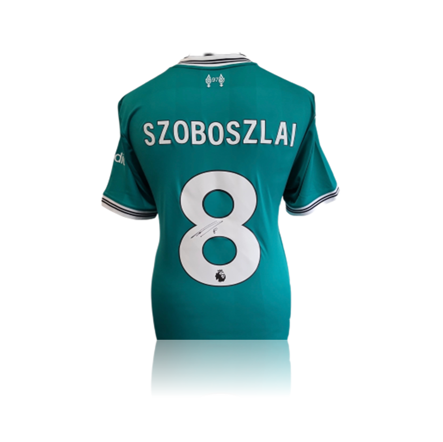 Dominik Szoboszlai Hand Signed Liverpool 2025-26 3rd Shirt in AAA Gift Box