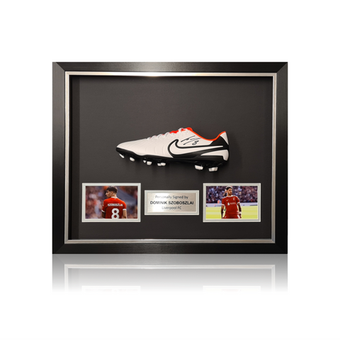 Dominik Szoboszlai Hand Signed Nike Football Boot In Deluxe Classic Dome Frame