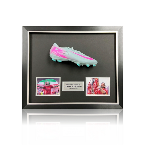 Dominik Szoboszlai Hand Signed Nike Football Boot In Deluxe Classic Dome Frame (Copy)