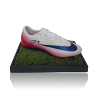Dominik Szoboszlai Hand Signed White Nike Football Boot in Deluxe Acrylic Display Case