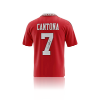 Eric Cantona Hand Signed Manchester United Home Shirt in Deluxe MONTAGE Frame