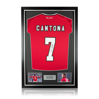 Eric Cantona Hand Signed Manchester United 2025/26 Home Shirt in Deluxe Classic Frame