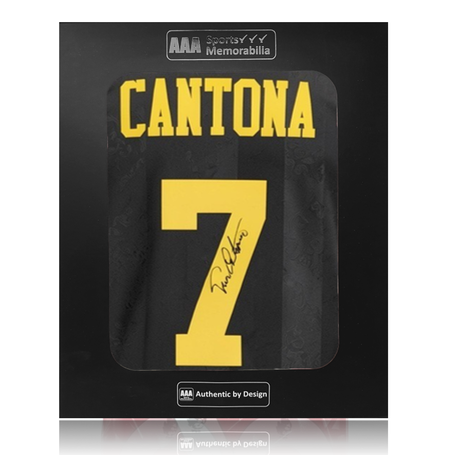 Eric Cantona Hand Signed Manchester United 2025/26 Away Shirt in AAA Gift Box