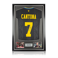 Eric Cantona Hand Signed Manchester United 2025/26 Away Shirt in Deluxe Classic Frame