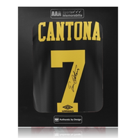 Eric Cantona Hand Signed Manchester United 1993/95 Away Shirt in AAA Gift Box