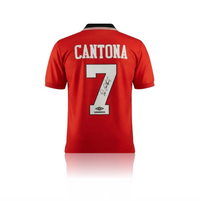 Eric Cantona Hand Signed Manchester United 1994/96 Home Shirt in Deluxe MONTAGE Frame