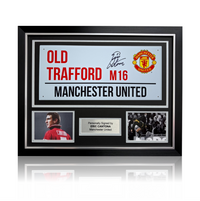 Eric Cantona Hand Signed Old Trafford Sign In Deluxe Classic Farme