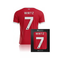 Florian Wirtz Hand Signed Liverpool 2025-26 Home Shirt in AAA Gift Box