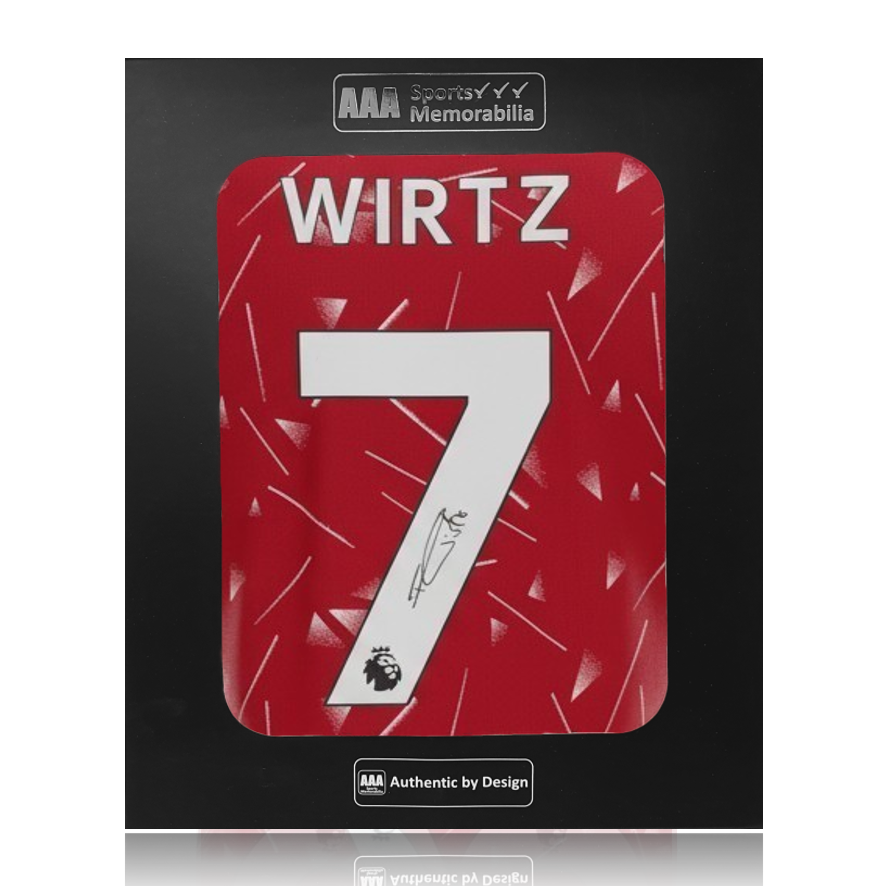 Florian Wirtz Hand Signed Liverpool 2025-26 Home Shirt in AAA Gift Box