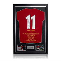 Ryan Giggs Hand Signed #11 Career Honours Shirt in Deluxe Classic Frame