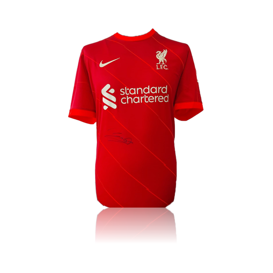 Sadio Mane Hand Signed Liverpool 2021-22 Home Shirt in AAA Gift Box