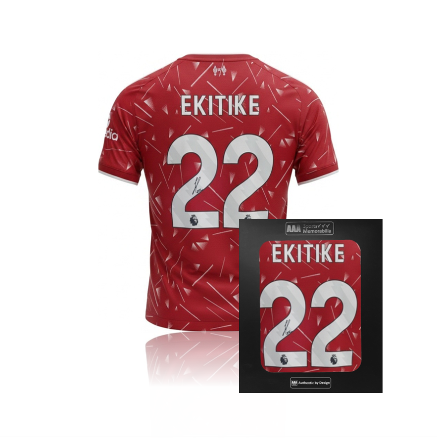 Hugo Ekitike Hand Signed Liverpool 2026-27 Home Shirt in AAA Gift Box