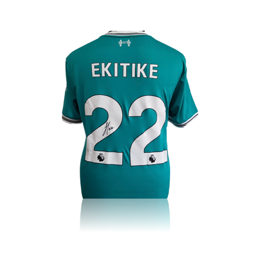 Hugo Ekitike Hand Signed Liverpool 2025-26 3rd Shirt in AAA Gift Box