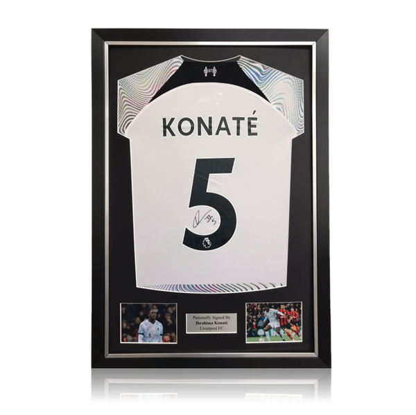 Ibrahima Konaté Hand Signed Liverpool 2022 23 Away Shirt In Deluxe Cla Aaa Sports Memorabilia 1095