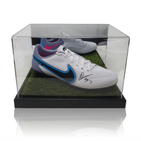 Ibrahima Konaté Hand Signed WHITE Nike Football Boot In Deluxe Acrylic Display Case