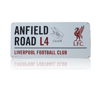 David James Hand Signed ‘Anfield Road’ Metal Sign