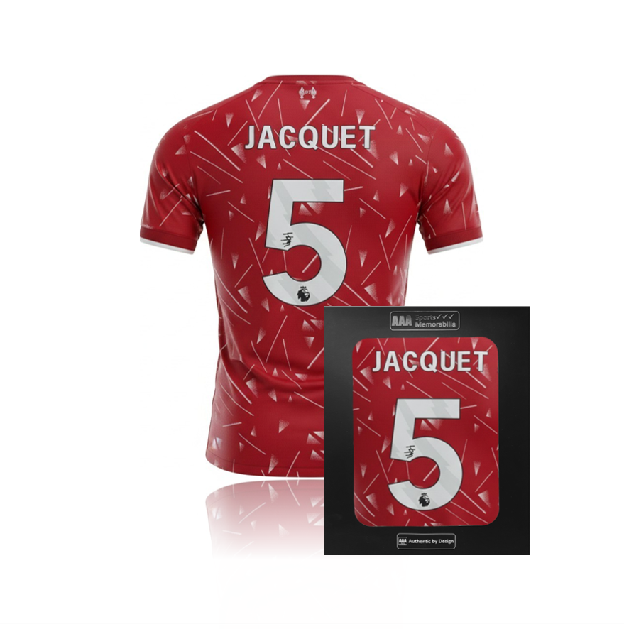 Jeremy Jacquet Hand Signed Liverpool 2026-27 Home Shirt in AAA Gift Box