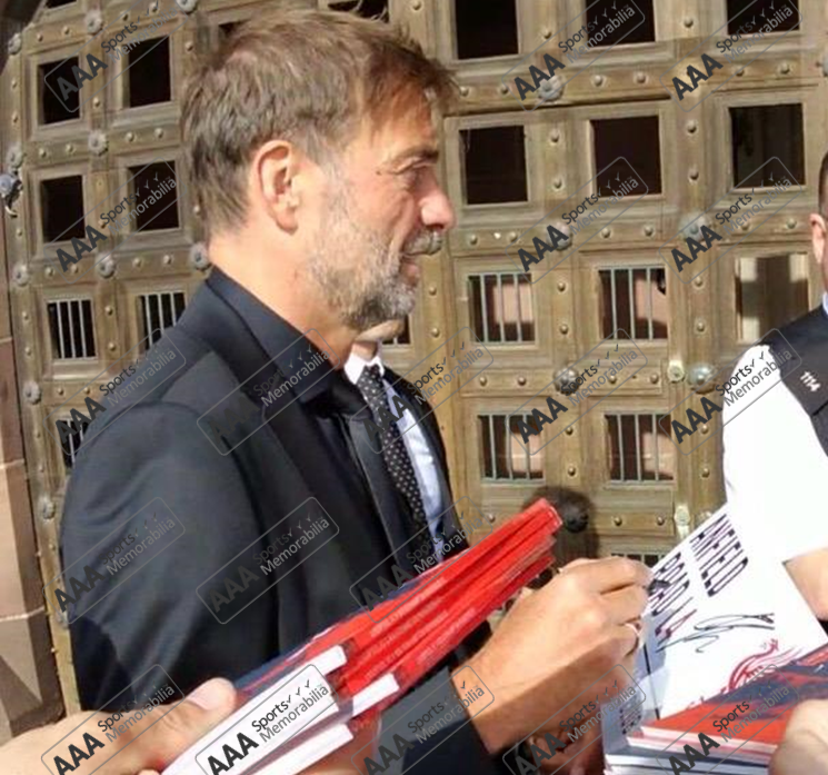 Jurgen Klopp Hand Signed Anfield Road Sign In Deluxe Classic Frame