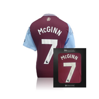 John McGinn Hand Signed Aston Villa 2024-25 Home Shirt in AAA Gift Box