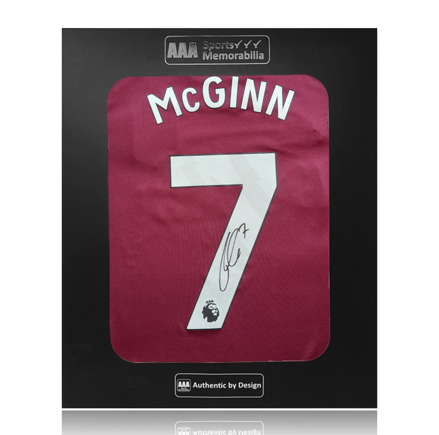 John McGinn Hand Signed Aston Villa 2025-26 Home Shirt in AAA Gift Box