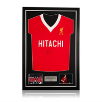 Kenny Dalglish 1979 Liverpool Red Home Shirt in Deluxe Classic Frame