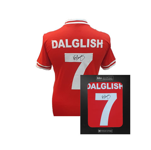 Kenny Dalglish Hand Signed #7 1982-83 Liverpool FC Home Shirt In AAA Gift Box