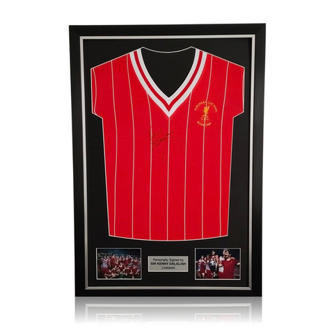 Kenny Dalglish Front Signed ROME 1984 Liverpool Shirt In Deluxe Classic Frame