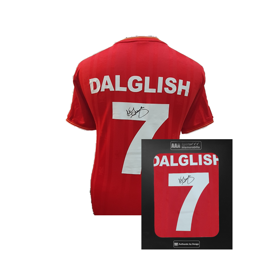 Kenny Dalglish Hand Signed #7 1985-86 Liverpool FC Home Shirt In