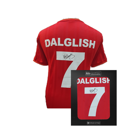 Kenny Dalglish Hand Signed #7 1985-86 Liverpool FC Home Shirt In AAA Gift Box