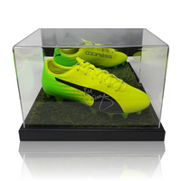Kenny Dalglish Hand Signed Yellow/Green Puma Football Boot in Deluxe Acrylic Display Case