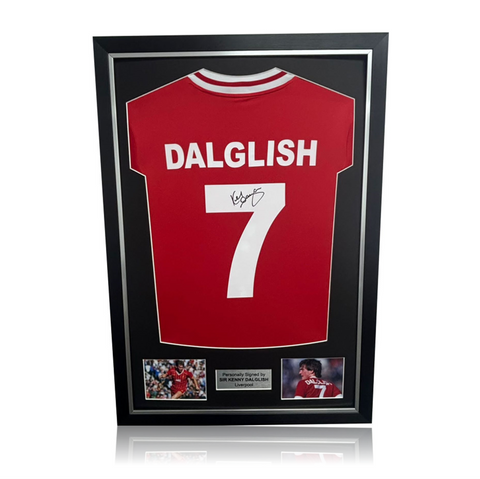 Kenny Dalglish Hand Signed #7 1982-83 Liverpool FC Home Shirt In Deluxe Classic Frame