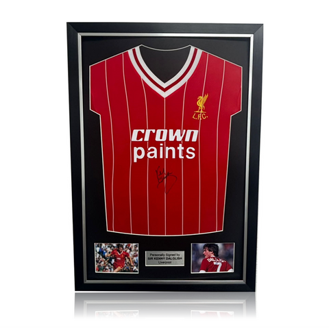 Kenny Dalglish Front Signed 1982-83 Liverpool Home Shirt In Deluxe Classic Frame