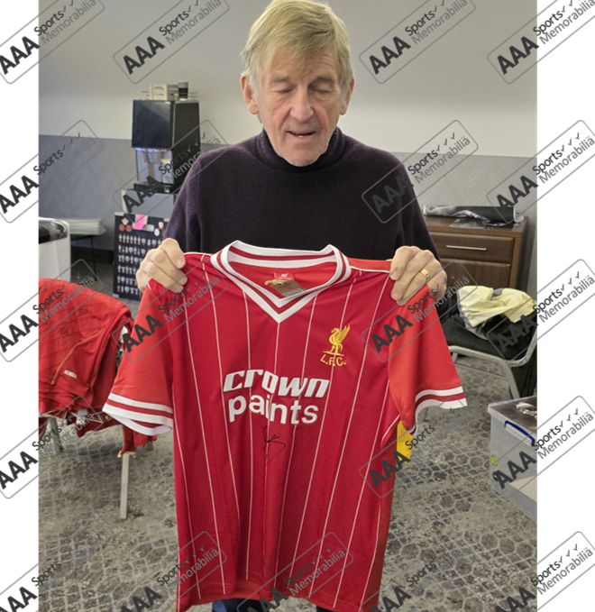 Kenny Dalglish Front Signed 1982-83 Liverpool Home Shirt In Deluxe Classic Frame