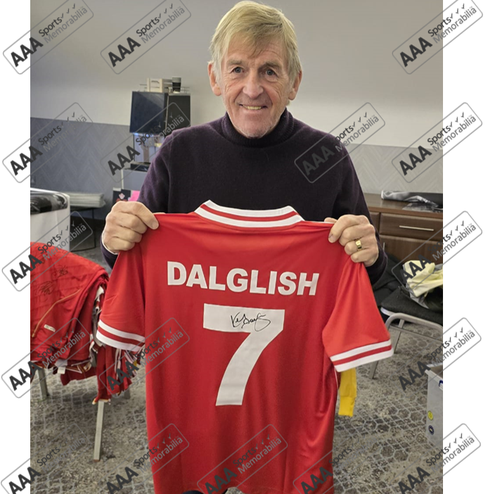 Kenny Dalglish Hand Signed #7 1982-83 Liverpool FC Home Shirt In Deluxe Classic Frame