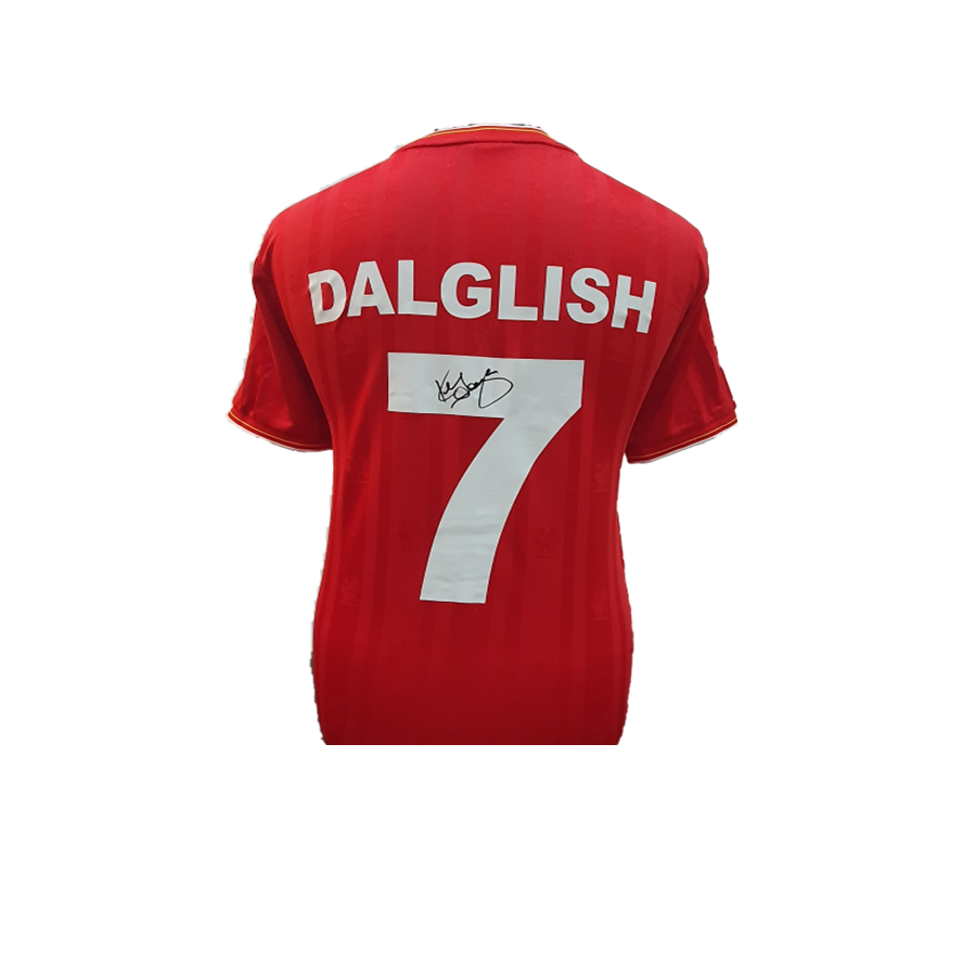 Kenny Dalglish Hand Signed #7 1985-86 Liverpool FC Home Shirt In Deluxe Classic Frame
